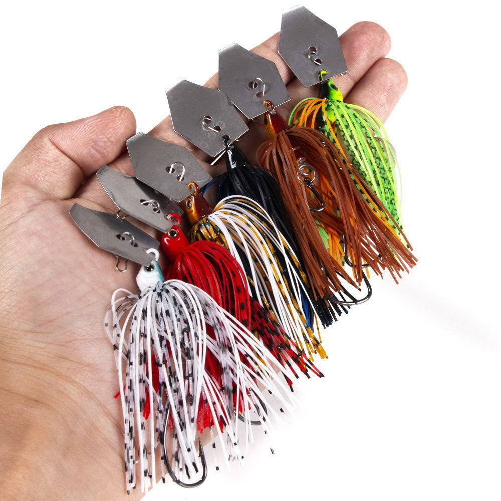 1pcs Fishing Lures 100mm 11g Blade Metal Bait With Rubber Skirt