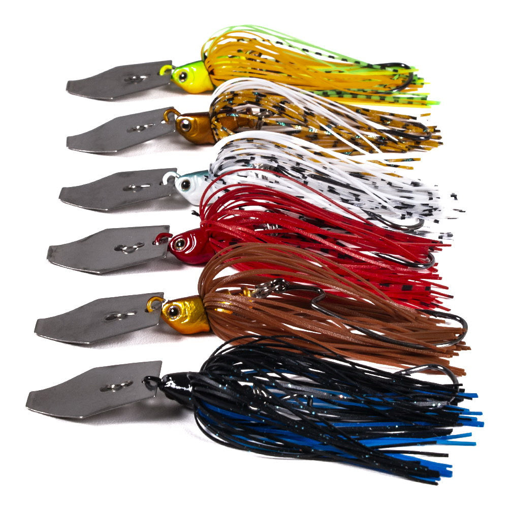1pcs Fishing Lures 100mm 11g Blade Metal Bait With Rubber Skirt