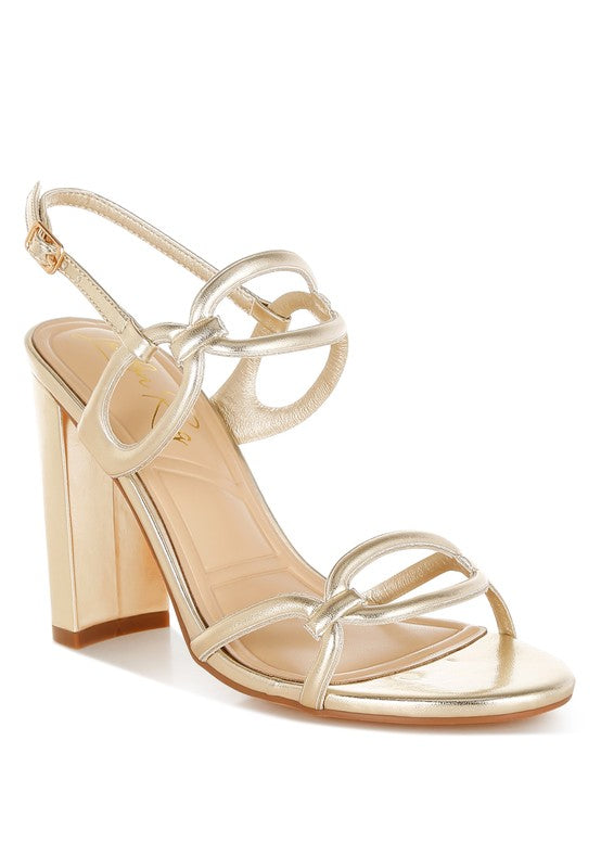 Ryzah Metallic Cut Out Chain Sandals