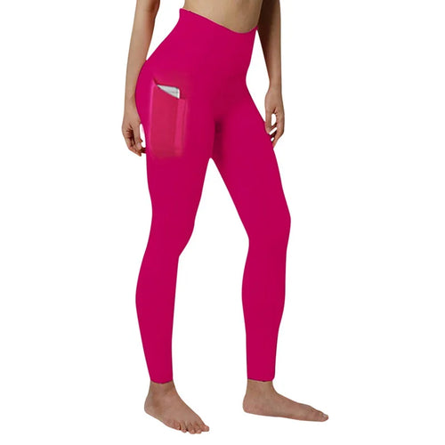 Winter Tummy Control Solid Color High Waist Women Fitness Leggings