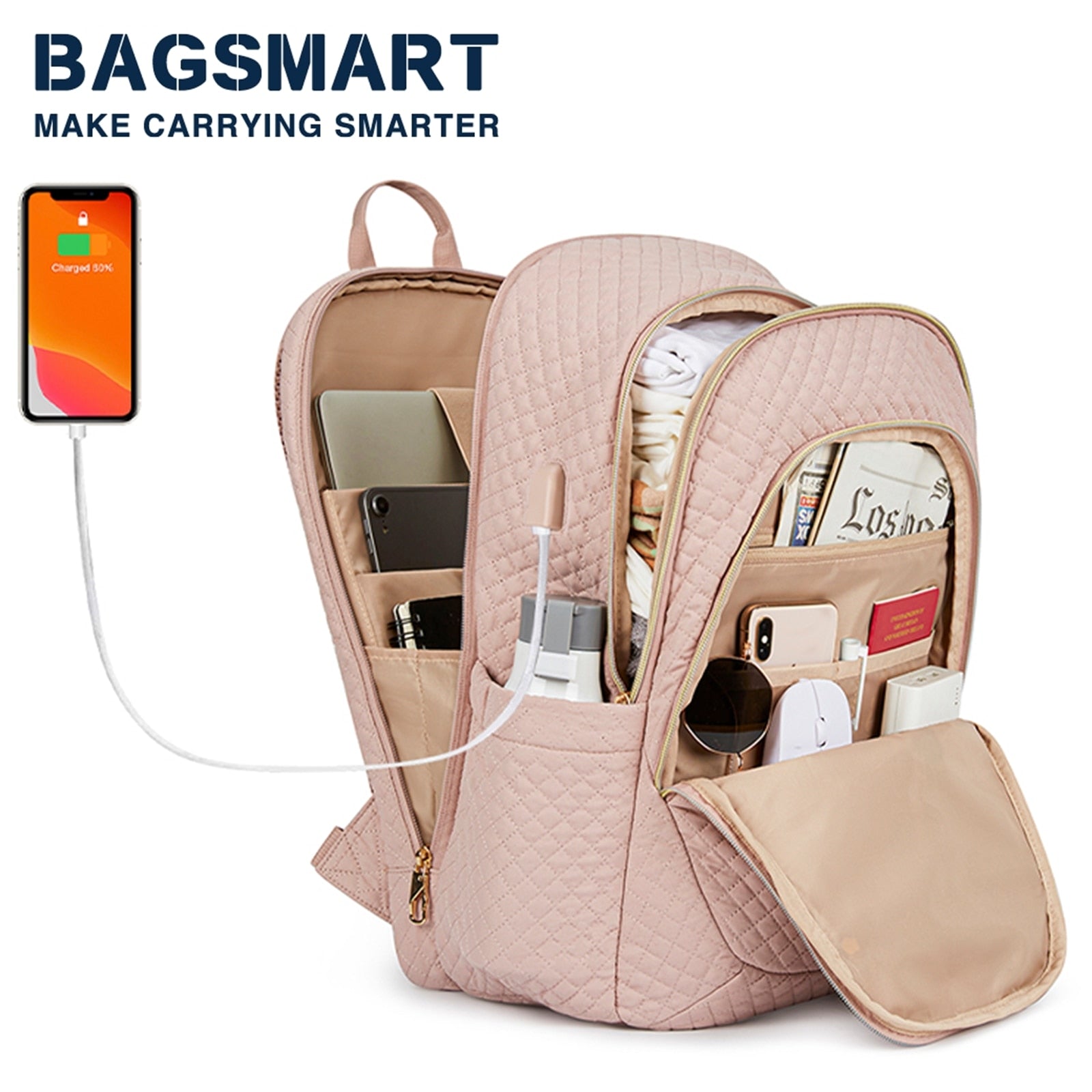 Bagsmart Women's Backpack Anti-theft Large Waterproof College