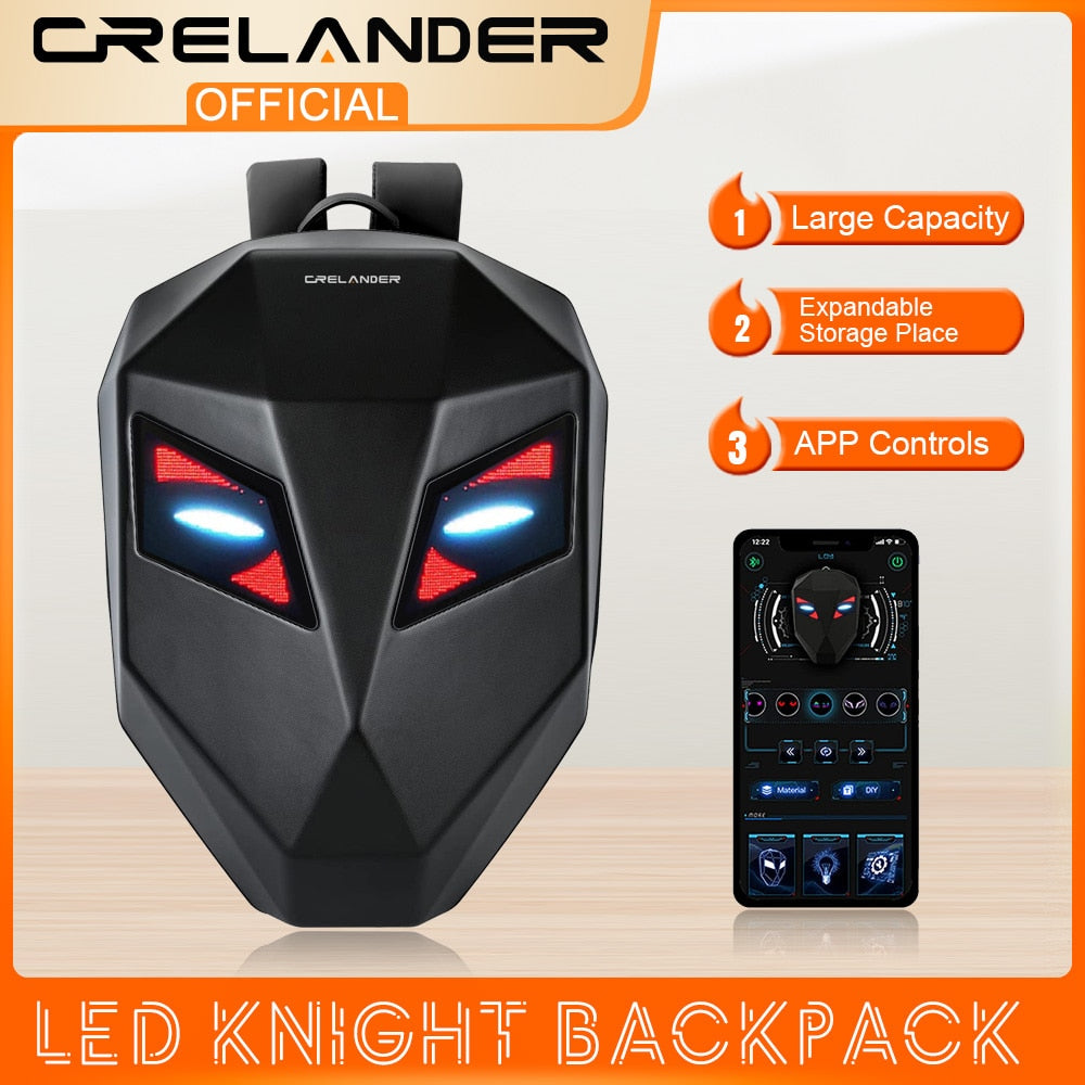 Crelander Led Knight Backpack With Eye Motorcycle Helmet Bluetooth App