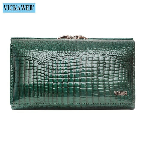 Free Gift Women Genuine Leather Short Wallet Female Fashion Purses