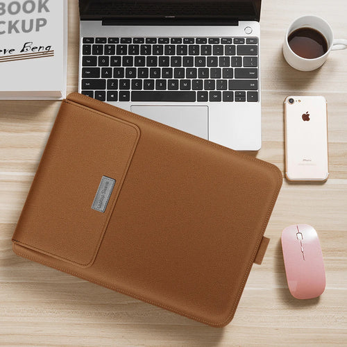 PU Stand Cover For Macbook Pro 16 Case 2023 M3 Laptop Sleeve For