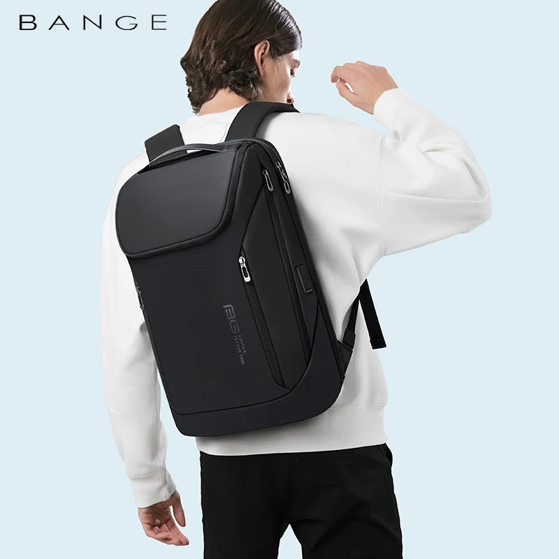 BANGE USB Charging Waterproof Laptop Backpack 17 Computer Bag Travel