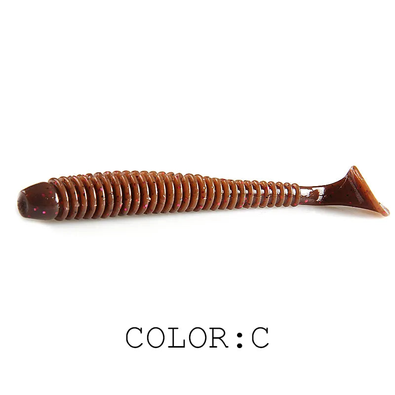 2023 HOT Impact Ring Shad Fishing Lure Soft 63mm 80mm 97mm Plastics