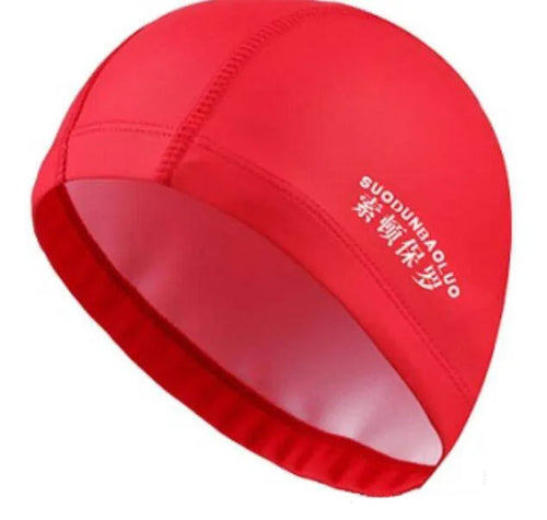 Waterproof PU Fabric Swim Cap Swimming Pool Accessories Water Sport