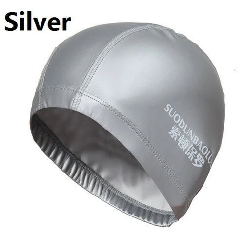 Waterproof PU Fabric Swim Cap Swimming Pool Accessories Water Sport