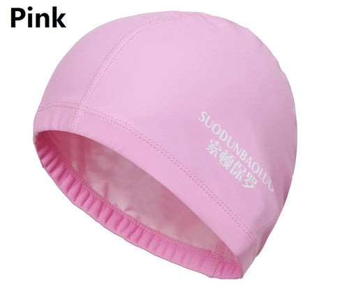 Waterproof PU Fabric Swim Cap Swimming Pool Accessories Water Sport