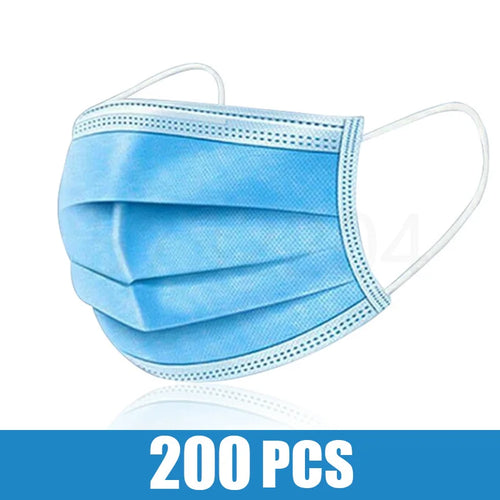 10/50/100/200PCS Disposable Mask Earloop Pink Bule Black White Mouth