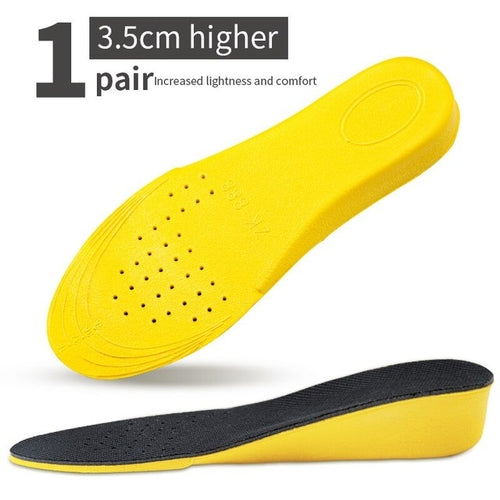 Invisiable Height Increase Insoles for Women Men Heel Lift Yellow