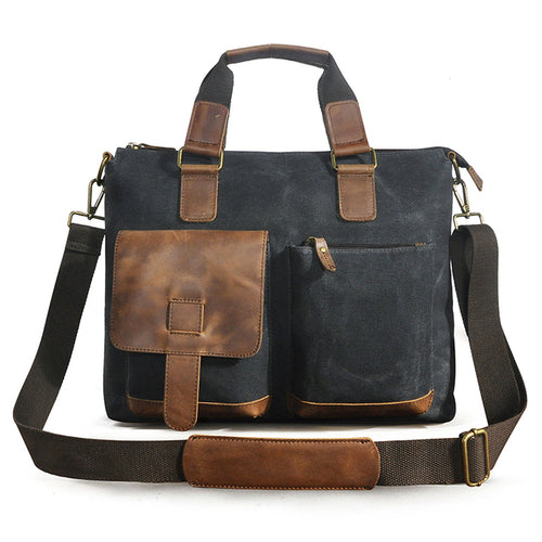 Men Real Leather Antique Design Travel Business Executive Briefcase