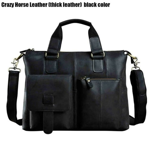 Men Real Leather Antique Design Travel Business Executive Briefcase