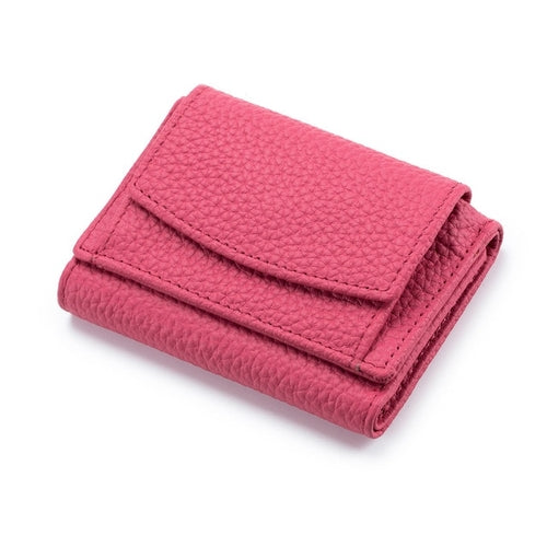 Women's Genuine Leather Mini Wallet | Women's Cowhide Leather Wallet -