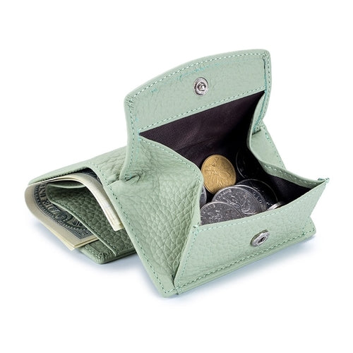 Women's Genuine Leather Mini Wallet | Women's Cowhide Leather Wallet -