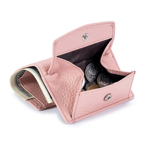 Women's Genuine Leather Mini Wallet | Women's Cowhide Leather Wallet -