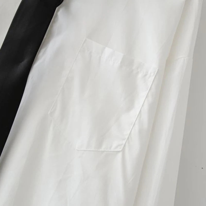 GIDYQ Women White Jk Shirts Long Sleeve Fall Student Shirts Casual