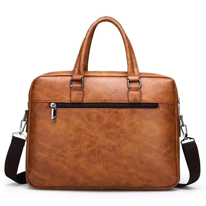Luxury Brand Men Handbag Leather Man Briefcase for Laptop Messenger