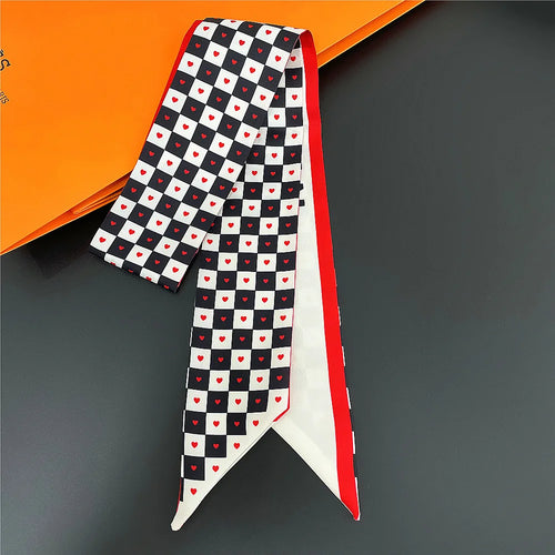 2024 New Luxury Brand Scarf Tarot Women Scarf Bag Hair Skinny Silk