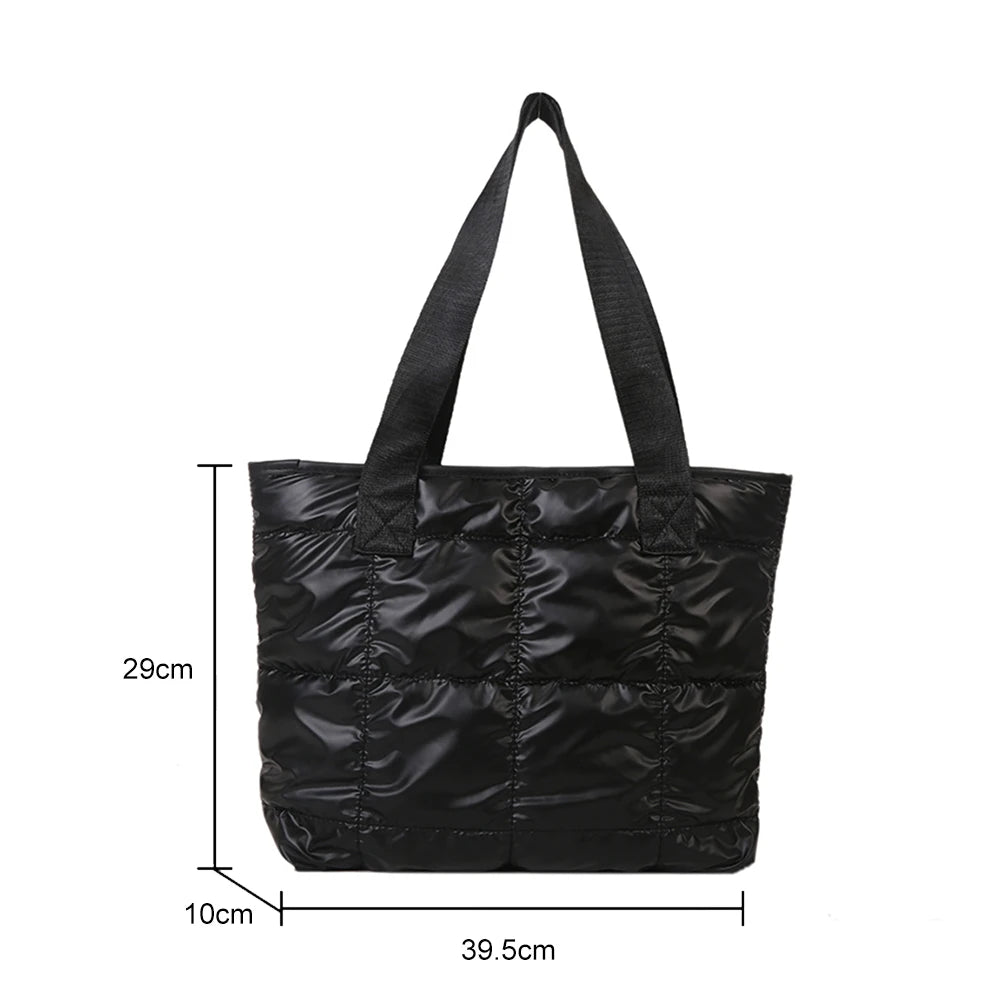 Fashion Ladies Tote Handbags Large Capacity Cotton Padded Shopping Bag