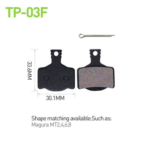 2 Pairs (4 pcs) MTB Bicycle Hydraulic Disc Brake Pads For SHIMANO SRAM