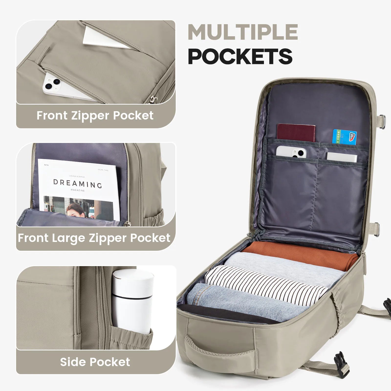 Backpack Travel 40x20x25 Ryanair Fashion Laptop Bag Women Waterproof