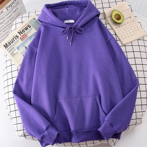 Autumn Casual Women's Solid Hoodie Comfortable Strecth Sweatshirts