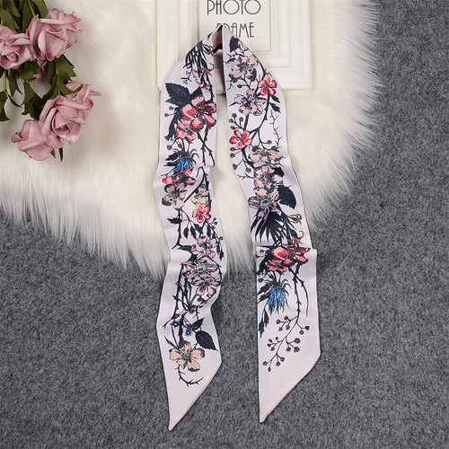 2024 New Luxury Brand Scarf Tarot Women Scarf Bag Hair Skinny Silk