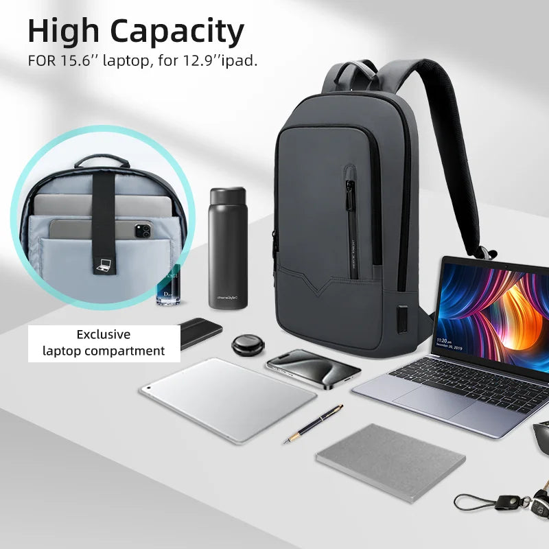 Heroic Knight Laptop Work Backpack Slim Men Waterproof Multifunctional