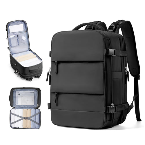 Men Business Travel Backpack Expandable USB Bag, Business Waterproof