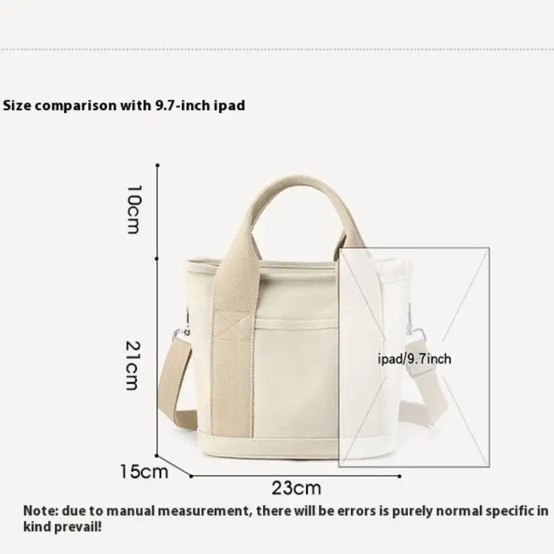 Women's Fashion Handbag Lady Portable Thickened Canvas Handbag Simple