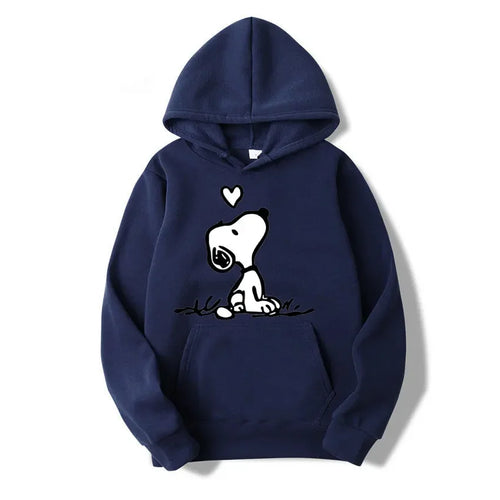American Cartoon Comics Snoopy Hoodie Women Man Pullover Tops Spring
