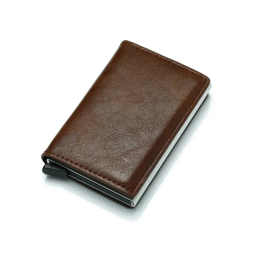 Carbon Fiber Credit Card Holder Wallet Men Rfid Smart Metal Thin Slim