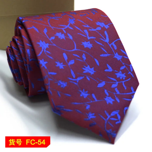 67 Styles Men's Ties Solid Color Stripe Flower Floral 7-8cm Jacquard