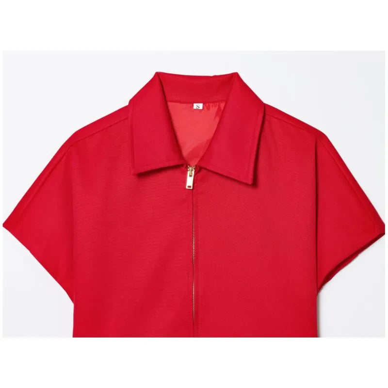 HipSeam Women Lapel Collar Short Jacket Women's Cropped Short Collared