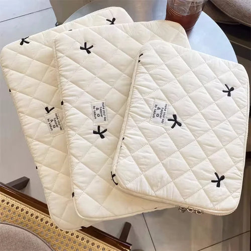 Cute Bow Graphic Laptop Bag Tablet Sleeve Case 11 13.3 14 15.6 Inch