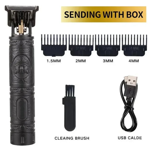Professional T9 Vintage Electric Rechargeable Hair Clipper Machine
