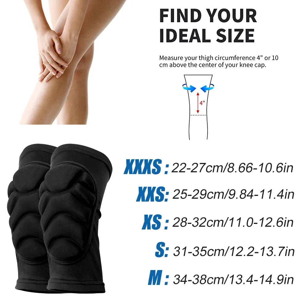 1Pair Kids Child Youth Thick Sponge Knee Pads Elbow Sleeves Guard