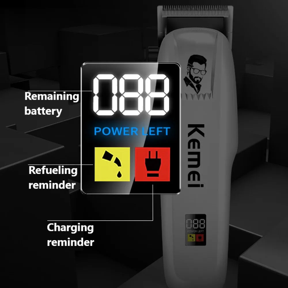 Kemei Professional Hair Clipper Rechargeable Hair Trimmer For Men