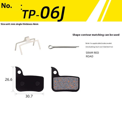 1Pair Semi-Metal Bicycle Hydraulic Disc Brake Pad MTB Mountain Bike