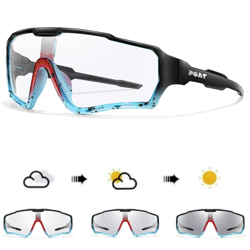 POAT Brand Men Women MTB Bike Bicycle Photochromic Eyewear Cycling