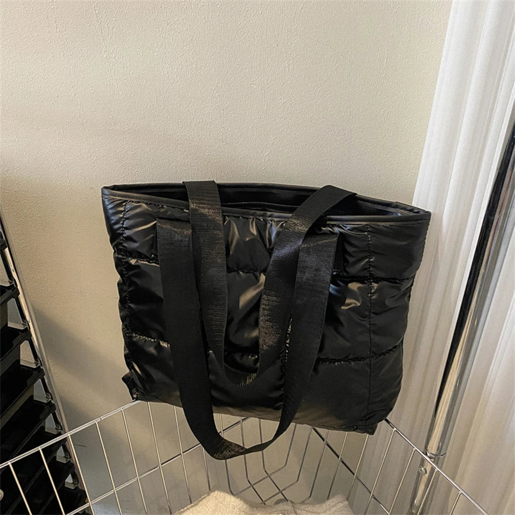 Fashion Ladies Tote Handbags Large Capacity Cotton Padded Shopping Bag
