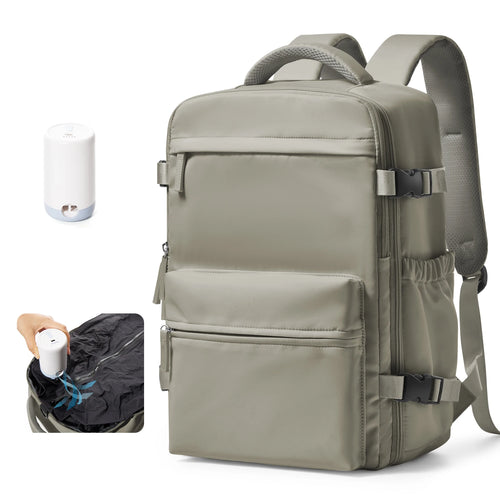 Men Vacuum Compression Backpack 15.6in Laptop Backpack Expand Hiking