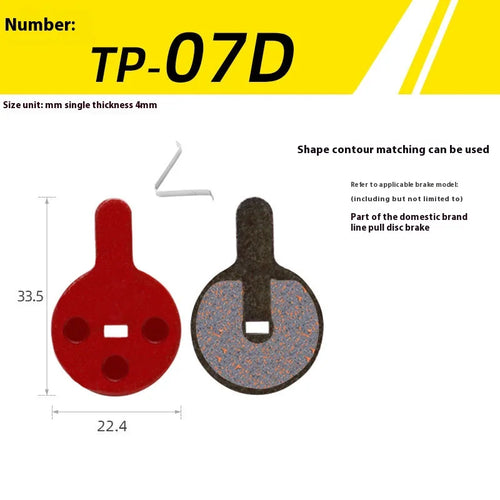 1Pair Semi-Metal Bicycle Hydraulic Disc Brake Pad MTB Mountain Bike