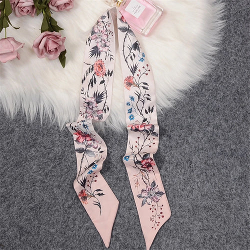 2024 New Luxury Brand Scarf Tarot Women Scarf Bag Hair Skinny Silk