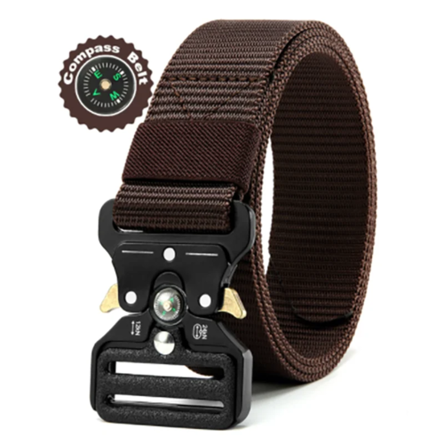 Men's Belt Outdoor Multi Function Compass Belt High Quality Canvas For