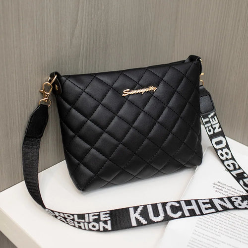 Small Messenger Bag For Women Trend Lingge Embroidery Female Shoulder