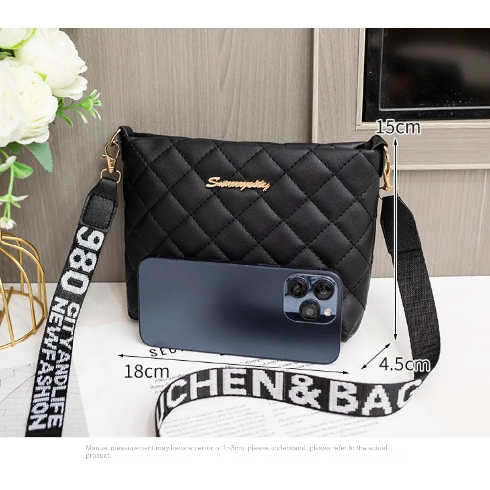 Small Messenger Bag For Women Trend Lingge Embroidery Female Shoulder