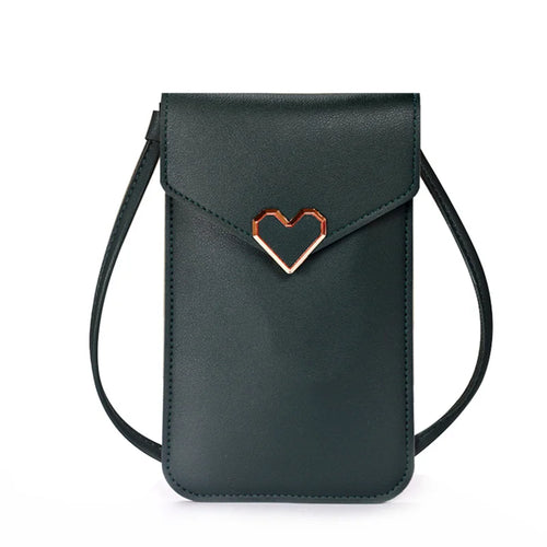 Women Cell Phone Bag Shoulder Transparent Card Holders Girl  Handbag