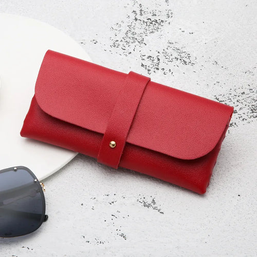 Fashion Glasses Case Handmade Soft Cover Bag For Women Buckle